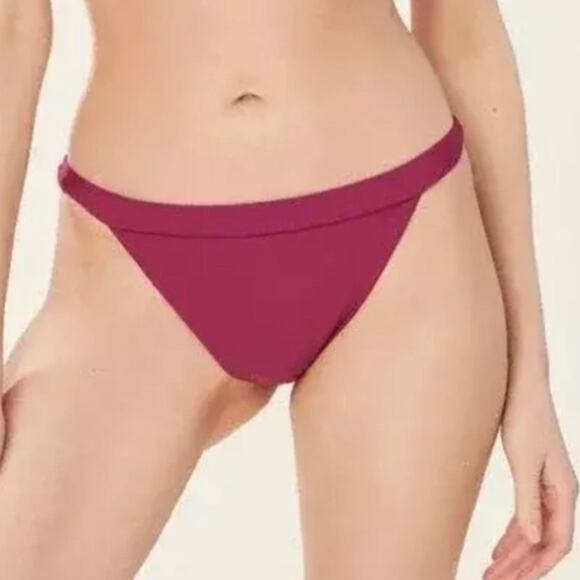 Andie Swim The Caicos Bottom Cheeky Banded Plum Bikini Bottoms M Medium NWT - Picture 1 of 8
